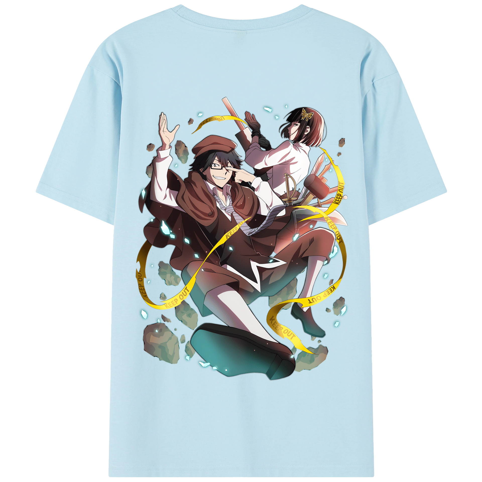 （画像用） 文豪ストレイドッグス Bungo Stray Dogs 綿100％半袖Tシャツ（背面プリント）